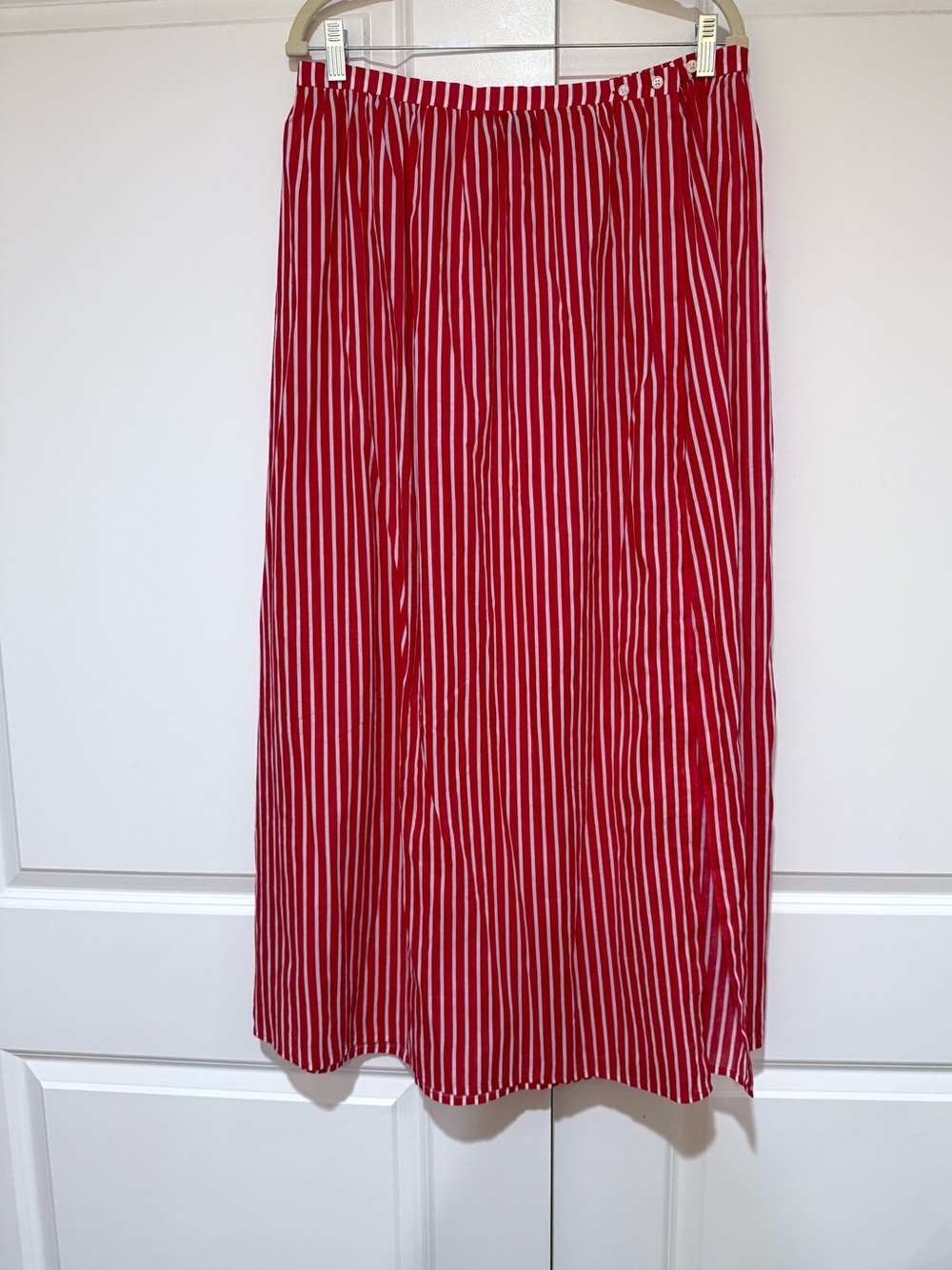 NWOT J. Crew Cotton Voile Beach Skirt with Side Slit in Vintage Ref Stripe - Picture 8 of 10